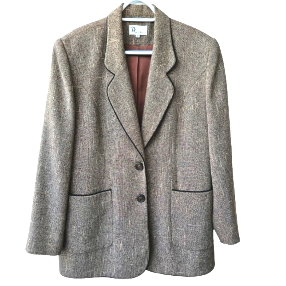 Vintage dress jacket blazer silk blend euro size 44